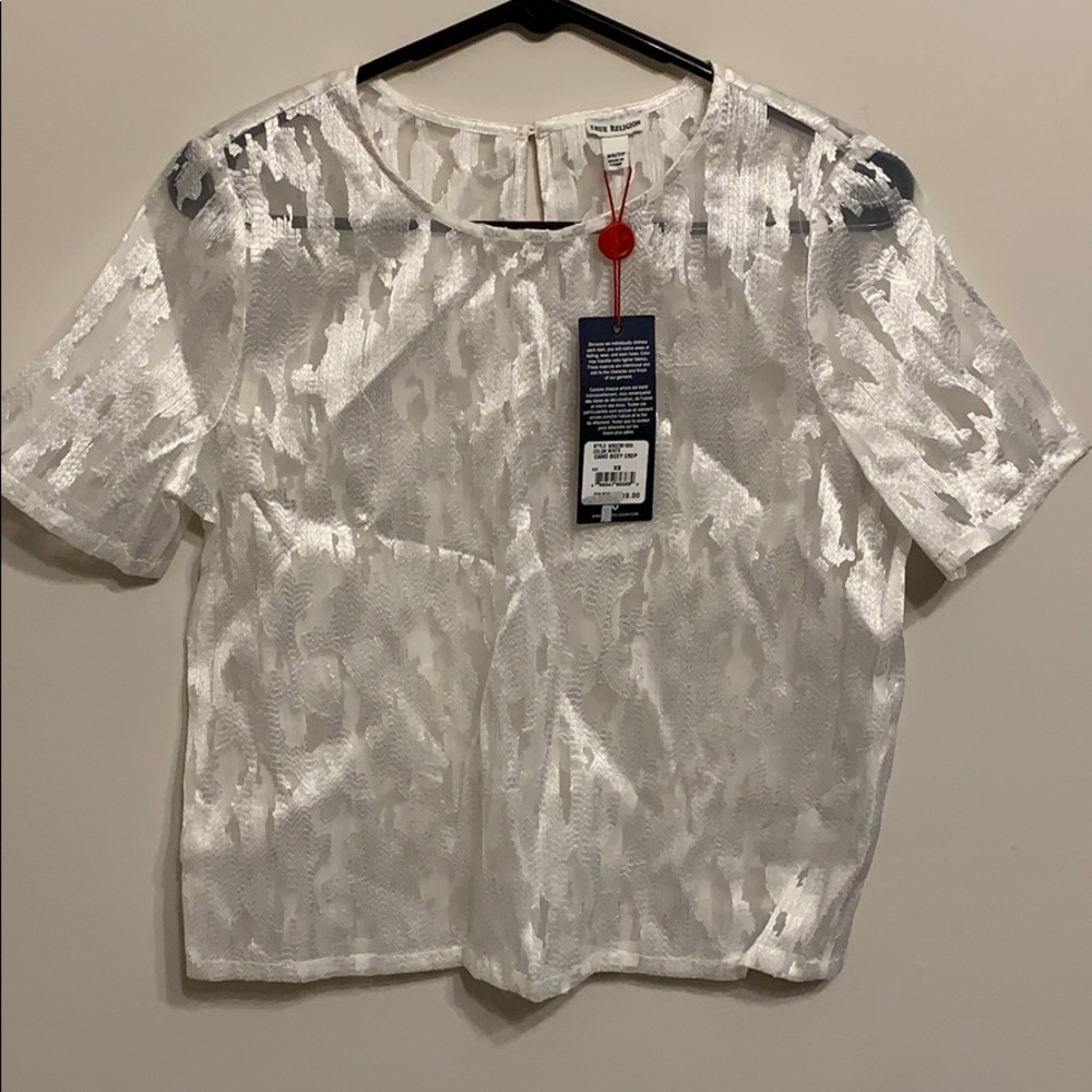Women’s true religion crop camo shirt